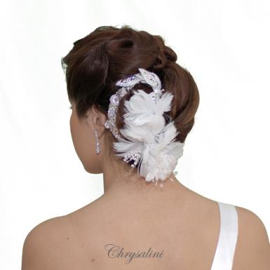 Chrysalini Designer Wedding Hairpiece, Deluxe Bridal Fascinator - AR68787 AR68787 Image 1