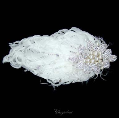 Chrysalini Designer Wedding Hairpiece, Deluxe Bridal Fascinator - AR69736 AR69736-1 Image 1