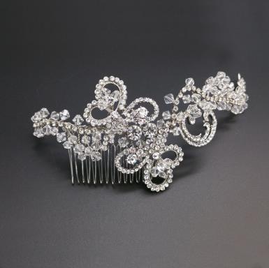 Chrysalini Designer Wedding Hairpiece, Deluxe Bridal Fascinator - C6034 C6034 Image 1