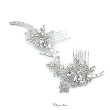 Chrysalini Designer Wedding Hairpiece, Deluxe Bridal Fascinator - C6052 C6052 Image 1