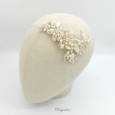 Chrysalini Designer Wedding Hairpiece, Deluxe Bridal Fascinator - COLLETTE COLLETTE Image 1