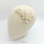 Chrysalini Designer Wedding Hairpiece, Deluxe Bridal Fascinator - COLLETTE image