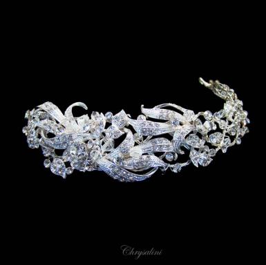 Chrysalini Designer Wedding Hairpiece, Deluxe Bridal Fascinator - E93897 E93897 Image 1