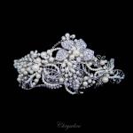 Chrysalini Designer Wedding Hairpiece, Deluxe Bridal Fascinator - E94330 image