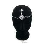 Chrysalini Designer Wedding Hairpiece, Deluxe Bridal Fascinator - HERA image