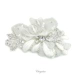 Chrysalini Designer Wedding Hairpiece, Deluxe Bridal Fascinator - R63528 image