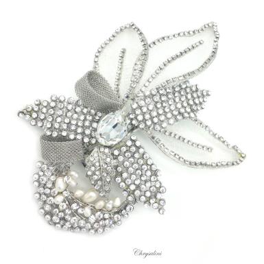 Chrysalini Designer Wedding Hairpiece, Deluxe Bridal Fascinator - R66341 R66341 | LIMITED STOCK Image 1