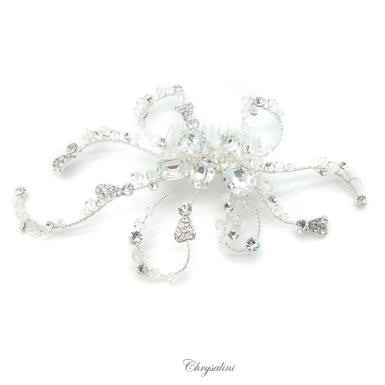 Chrysalini Designer Wedding Hairpiece, Deluxe Bridal Fascinator - R67731 R67731 Image 1