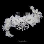 Chrysalini Designer Wedding Hairpiece, Deluxe Bridal Fascinator - R68647 image