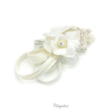 Chrysalini Designer Wedding Hairpiece, Deluxe Bridal Fascinator - R83131 R83131 Image 1