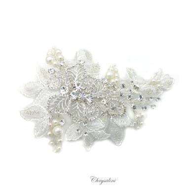 Chrysalini Designer Wedding Hairpiece, Deluxe Bridal Fascinator - SAMMI SAMMI  Image 1