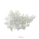 Chrysalini Designer Wedding Hairpiece, Deluxe Bridal Fascinator - SAMMI image