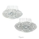 Chrysalini Crystal Bridal Crown, Wedding Comb Hairpiece - C6778 image