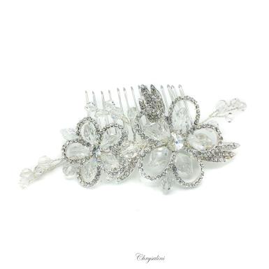 Chrysalini Crystal Bridal Crown, Wedding Comb Hairpiece - R62174 R62174 | SILVER Image 1