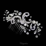 Chrysalini Crystal Bridal Crown, Wedding Comb Hairpiece - R83635 image
