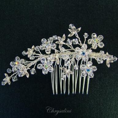 Chrysalini Crystal Bridal Crown, Wedding Comb Hairpiece - T10038 T10038 | GOLD Image 1