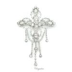 Chrysalini Crystal Bridal Crown, Wedding Comb Hairpiece - K1098 image