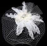 Deluxe Chrysalini Wedding Cage Veil, Bridal Hairpiece - AR65351 image