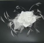 Deluxe Chrysalini Hairpiece, Wedding Facinator - AR64089W image