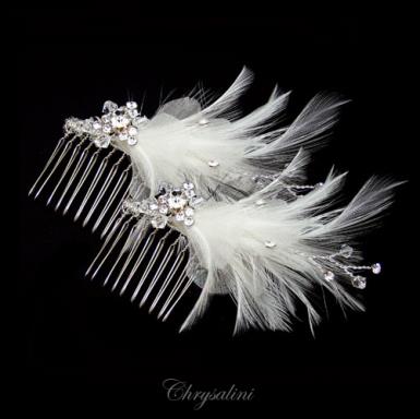Deluxe Chrysalini Hairpiece, Wedding Facinator - AR64794 AR64794 -pk2- Image 1
