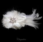 Deluxe Chrysalini Hairpiece, Wedding Facinator - AR65467 image