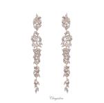 Bridal Jewellery, Chrysalini Wedding Earrings with Crystals - BAE0266 image