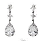 Bridal Jewellery, Chrysalini Wedding Earrings with Crystals - CE880 image