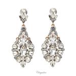 Bridal Jewellery, Chrysalini Wedding Earrings with Crystals - DE0482 image