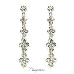 Bridal Jewellery, Chrysalini Wedding Earrings with Crystals - DE9588 image