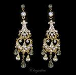 Bridal Jewellery, Chrysalini Wedding Earrings with Crystals - EL1358S image