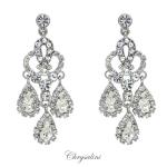 Bridal Jewellery, Chrysalini Wedding Earrings with Crystals - EL1520 image