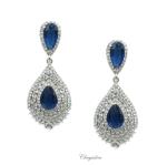 Bridal Jewellery, Chrysalini Wedding Earrings with Crystals - FZE20731 image