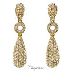 Bridal Jewellery, Chrysalini Wedding Earrings with Crystals - FZE5124 image