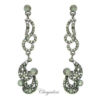 Bridal Jewellery, Chrysalini Wedding Earrings with Crystals - JE3264 JE3264  Image 1