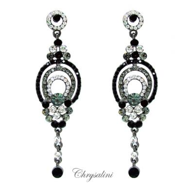 Bridal Jewellery, Chrysalini Wedding Earrings with Crystals - JE53250 JE53250 - AVAILABLE IN DIFFERENT COLOURS Image 1