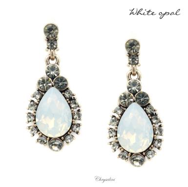 Bridal Jewellery, Chrysalini Wedding Earrings with Crystals - NE0520 NE0520 Image 1