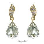 Bridal Jewellery, Chrysalini Wedding Earrings with Crystals - NE9539G image