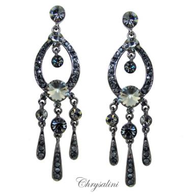 Bridal Jewellery, Chrysalini Wedding Earrings with Crystals - OE1920 OE1920 Image 1