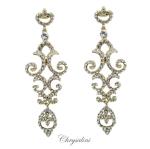 Bridal Jewellery, Chrysalini Wedding Earrings with Crystals - OE6225S image
