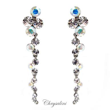 Bridal Jewellery, Chrysalini Wedding Earrings with Crystals - OE6591W OE6591W Image 1