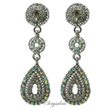 Bridal Jewellery, Chrysalini Wedding Earrings with Crystals - OE7579W OE7579W Image 1