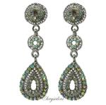 Bridal Jewellery, Chrysalini Wedding Earrings with Crystals - OE7579W image