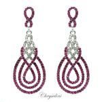 Bridal Jewellery, Chrysalini Wedding Earrings with Crystals - OE7693W image