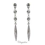 Bridal Jewellery, Chrysalini Wedding Earrings with Crystals - XPE029G image