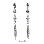 Bridal Jewellery, Chrysalini Wedding Earrings with Crystals - XPE033W image