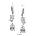 Bridal Jewellery, Chrysalini Wedding Earrings with Crystals - XPE089 image