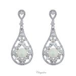 Bridal Jewellery, Chrysalini Wedding Earrings with Pearls - BAE0083 image