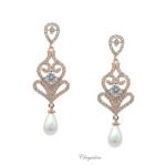 Bridal Jewellery, Chrysalini Wedding Earrings with Pearls - BAE0169 image