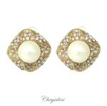 Bridal Jewellery, Chrysalini Wedding Earrings with Pearls - EE2001 image