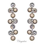 Bridal Jewellery, Chrysalini Wedding Earrings with Pearls - PE508 image
